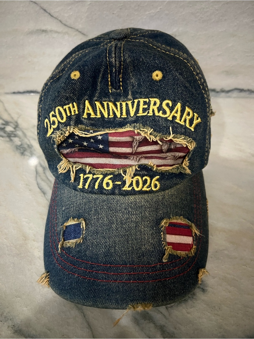 250th Anniversary Distressed Denim Hat 🇺🇸